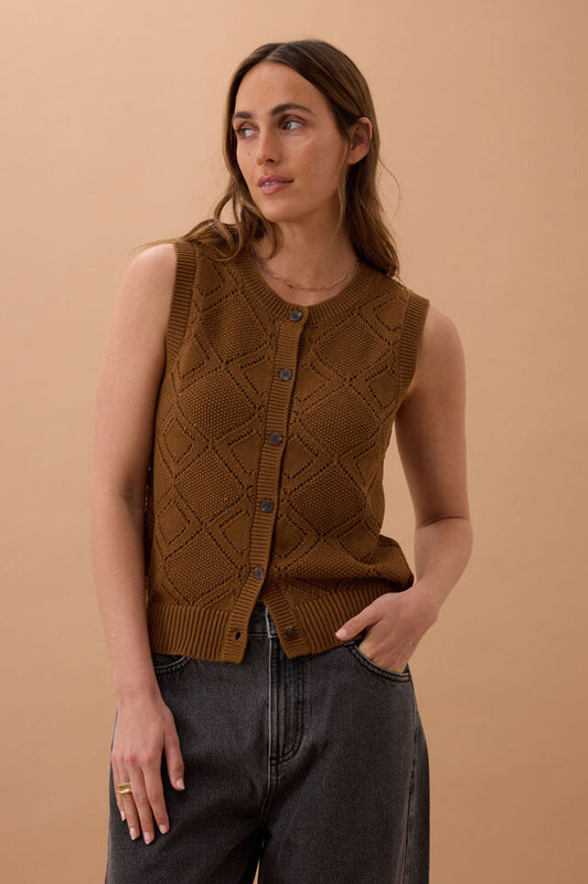 Dahlia Diamond Knit - Toffee