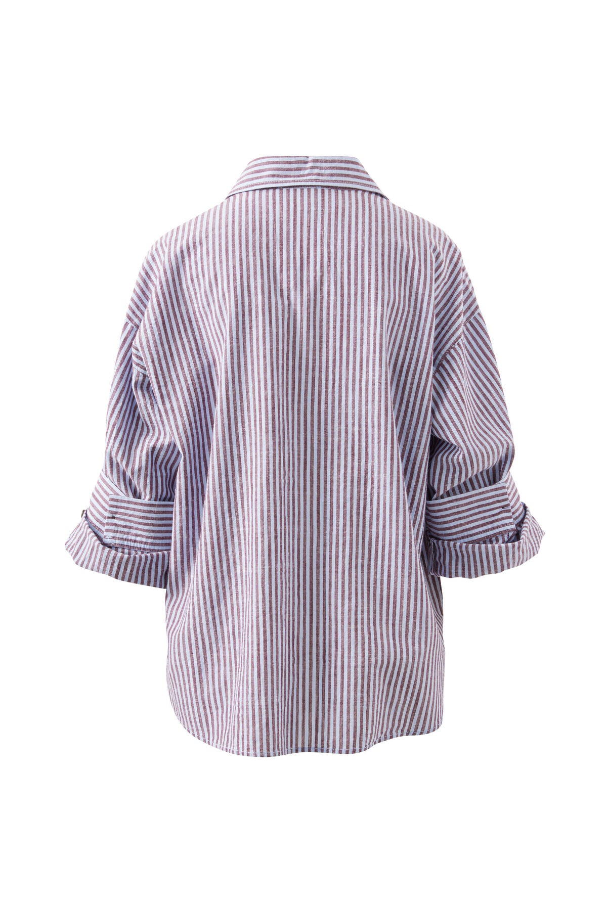 Miya Shirt - Wine Blue Stripe