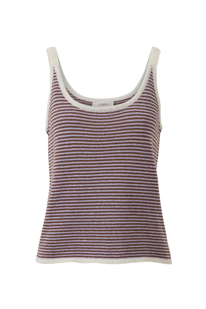Fia Knit Tank - Lilac Stripe