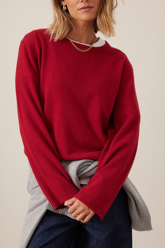 Ness Knit Pullover - Chilli