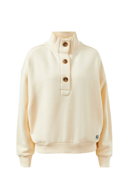 Marli Button Sweat - Marshmallow