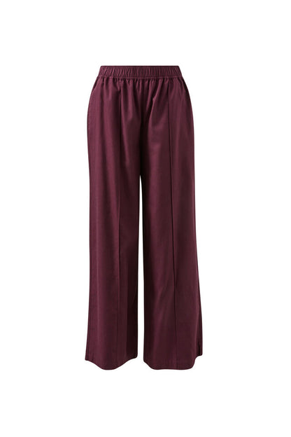 Izzie Pinstitch Pant - Burgundy