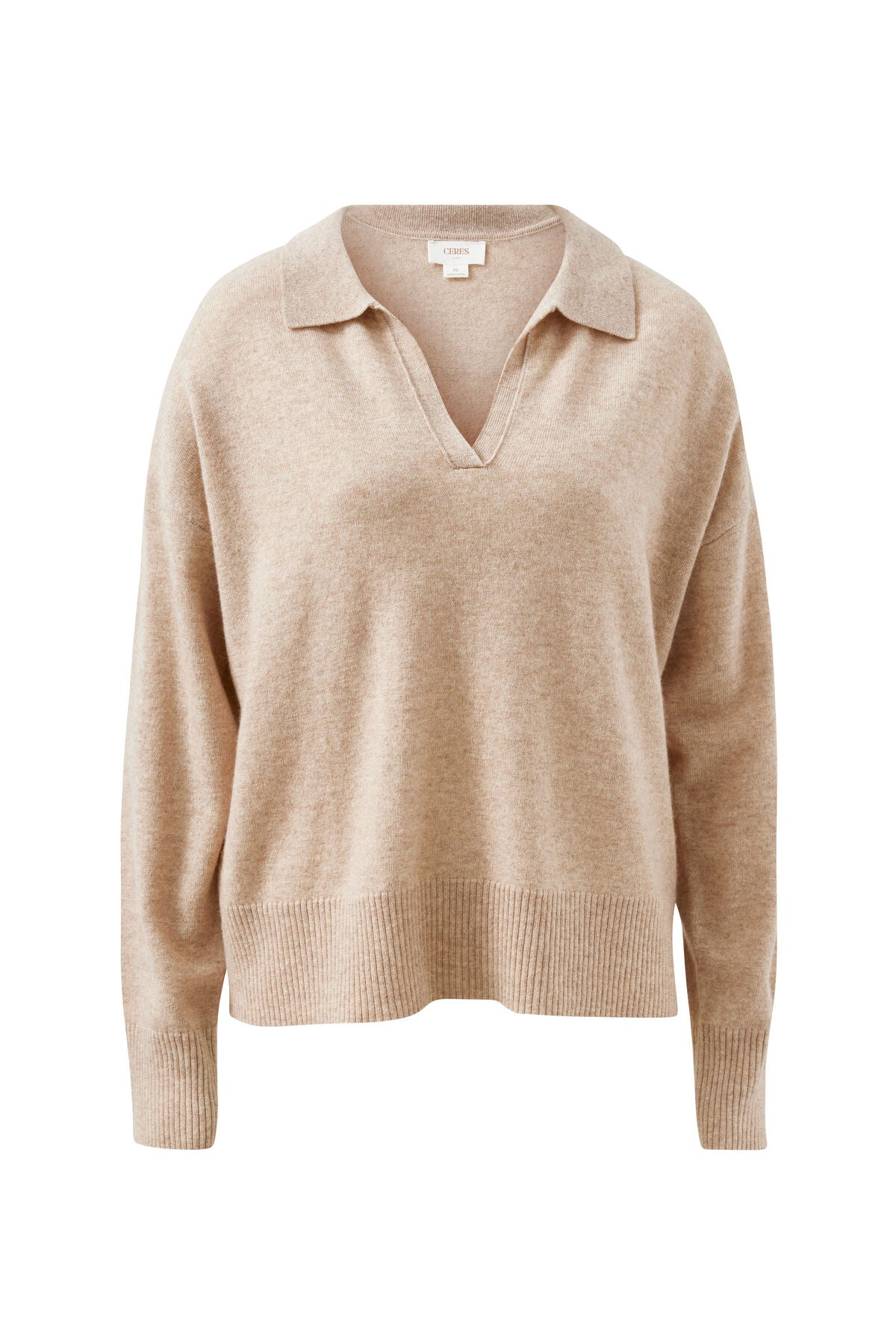 Bec Collared Knit - Oat Marle
