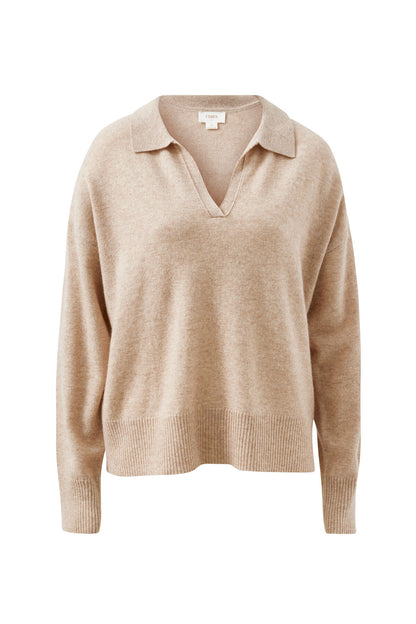 Bec Collared Knit - Oat Marle