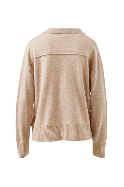 Bec Collared Knit - Oat Marle