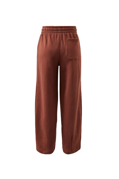 Elise Barrel Leg Trackpant - Burnt Toffee