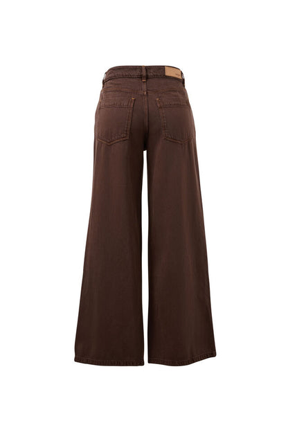 Willow Soft Wide Leg Jean - Chocolate