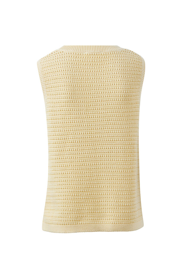 Maddy Mesh Knit Tank - New Butter