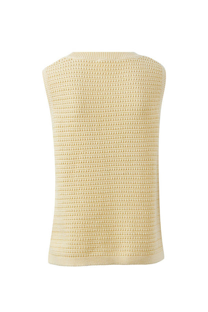 Maddy Mesh Knit Tank - New Butter