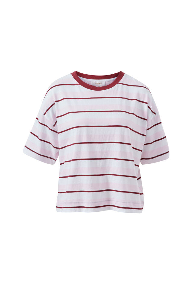 Brea Boxy Tee - Sunfaded Pink