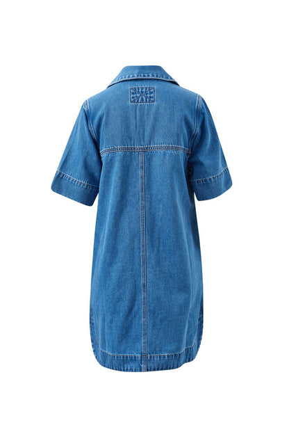 Bonnie Relaxed Shirt Dress - Fresh Indigo