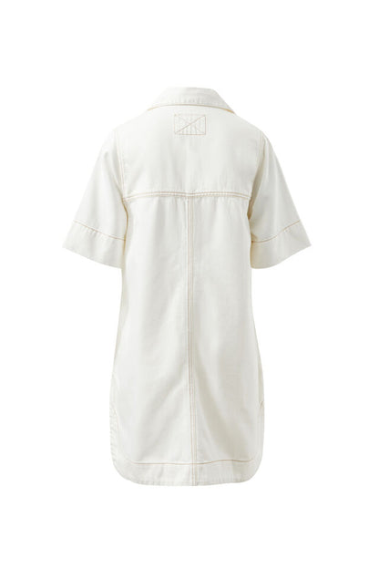 Bonnie Relaxed Shirt Dress - Ecru