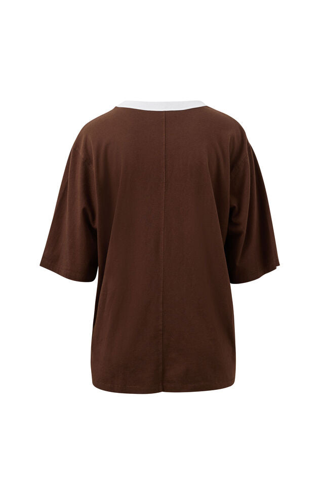 Luna Relaxed Tee - Chocolate Ceres