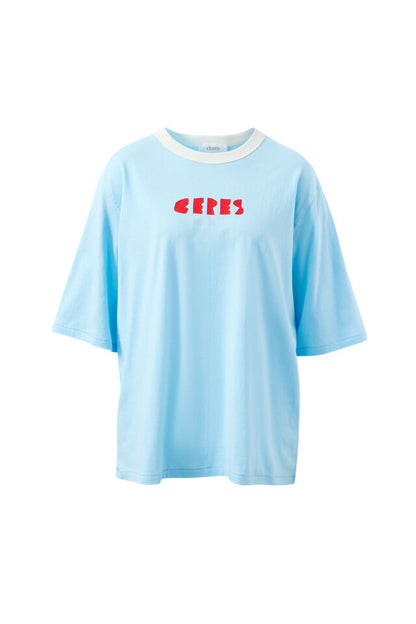 Luna Relaxed Tee - Fresh Blue Red Ceres