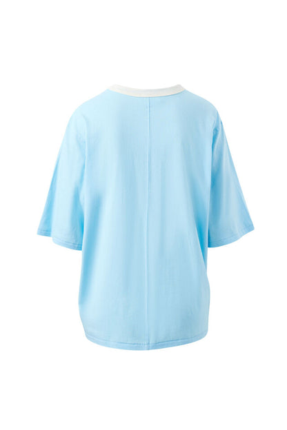 Luna Relaxed Tee - Fresh Blue Red Ceres