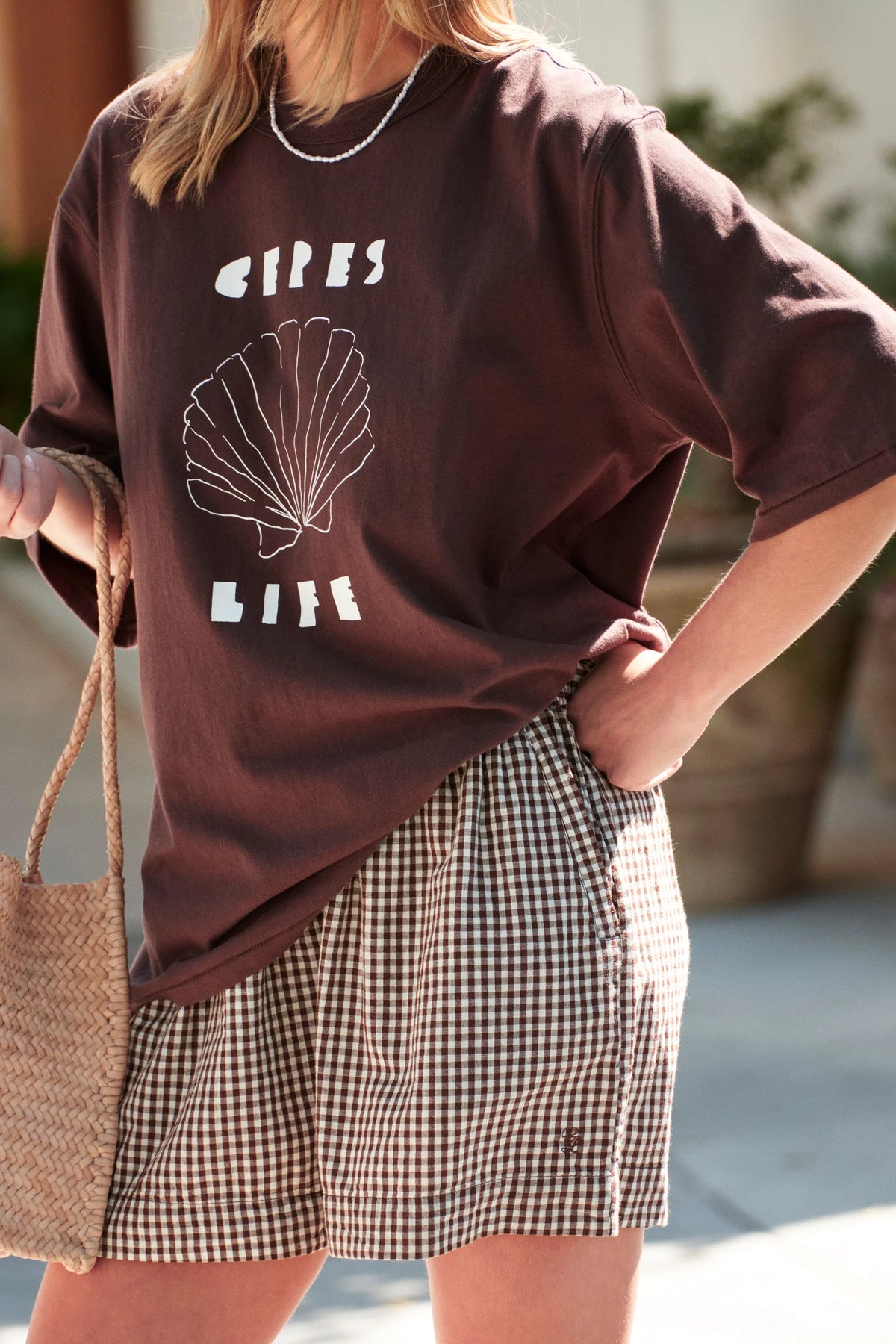 Luna Relaxed Tee - Brunette Milk Shell