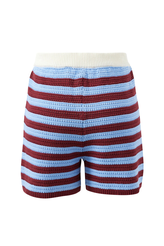 Mara Knit Short - Mulberry Stripe