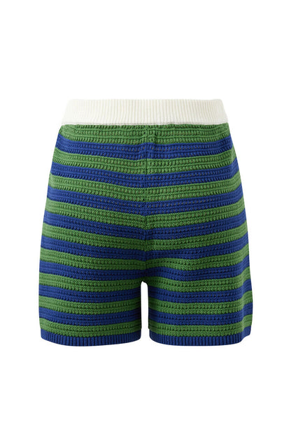 Mara Knit Short - Basil Stripe