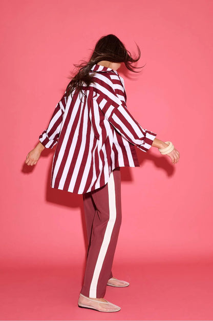 Adalyn Shirt - Plum Stripe