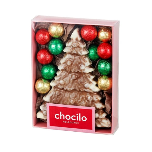 Marbled Christmas Tree Milk Chocolate Gift Box