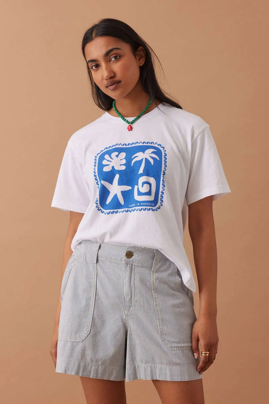 Stevie Slouchy Tee - Paradise Print