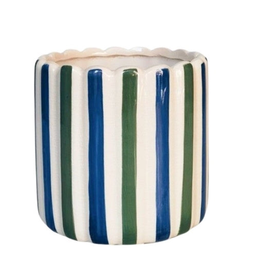Maxine Stripe Planter - 14cm
