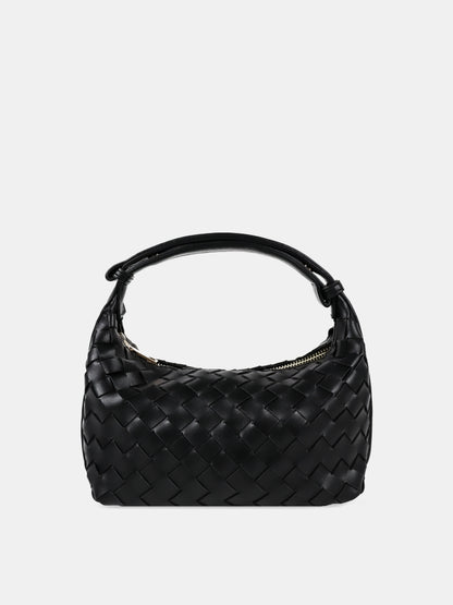 Cleo Woven Handbag - Black