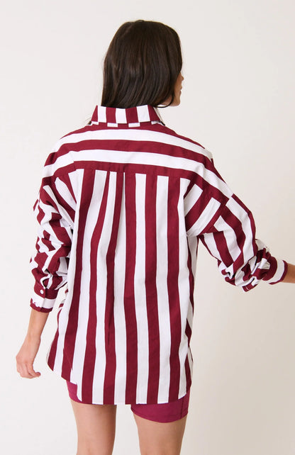 Adalyn Shirt - Plum Stripe