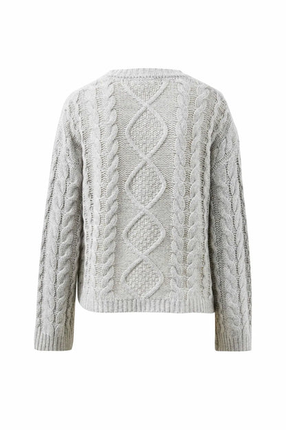 Enid Cable Knit - Silver Marle