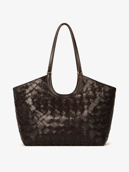 The Everyday Woven Tote - Chocolate