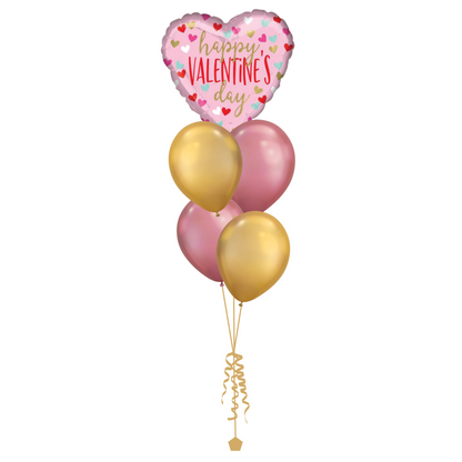 Valentine's Day Balloon Bouquet - 1 x Foil + 5 x Latex