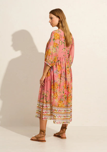 Audrey Midi Dress - Azalea print