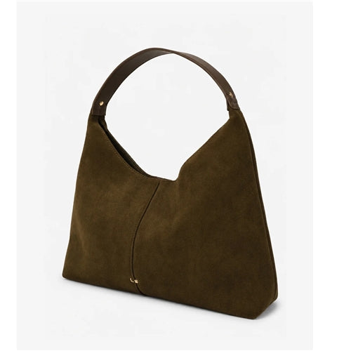 Remy Suede Shoulder Bag - Olive