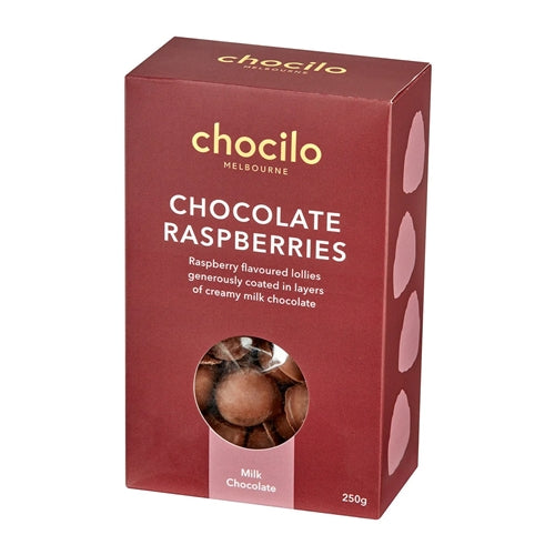 Raspberries in Milk Chocolate Gift Box