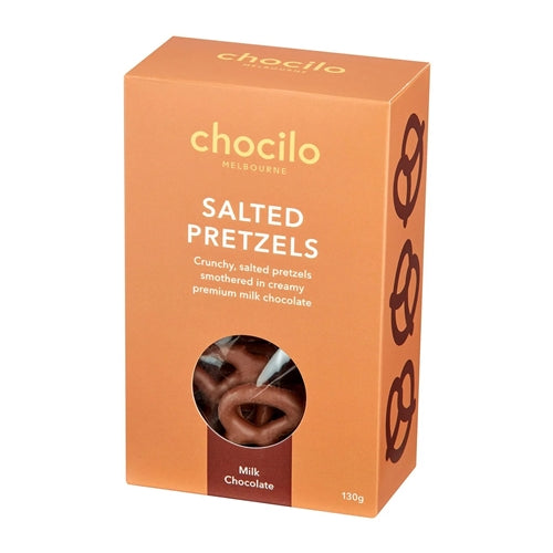 Salted Pretzels in Milk Chocolate Gift Box