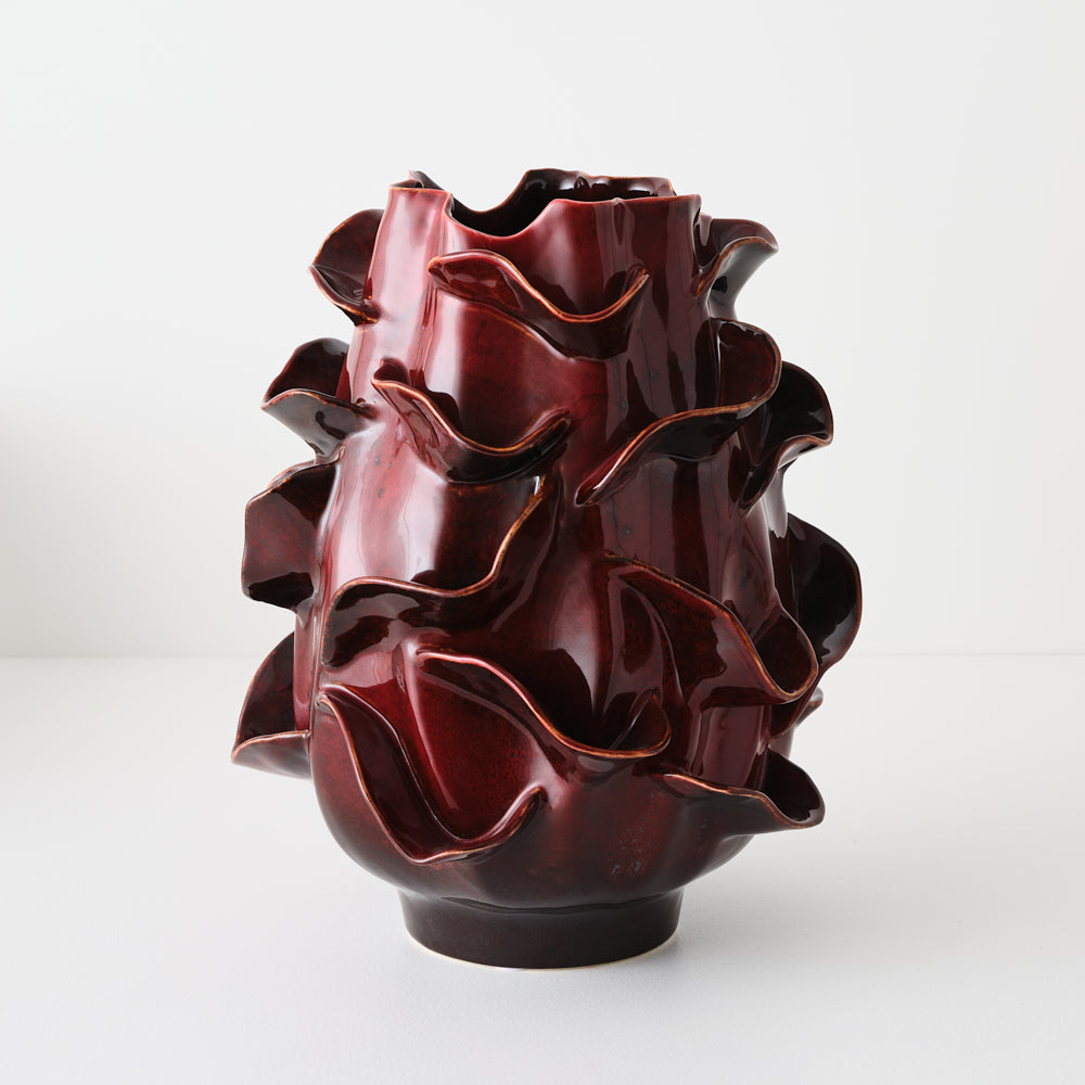 Ondine Vase - Bordeaux