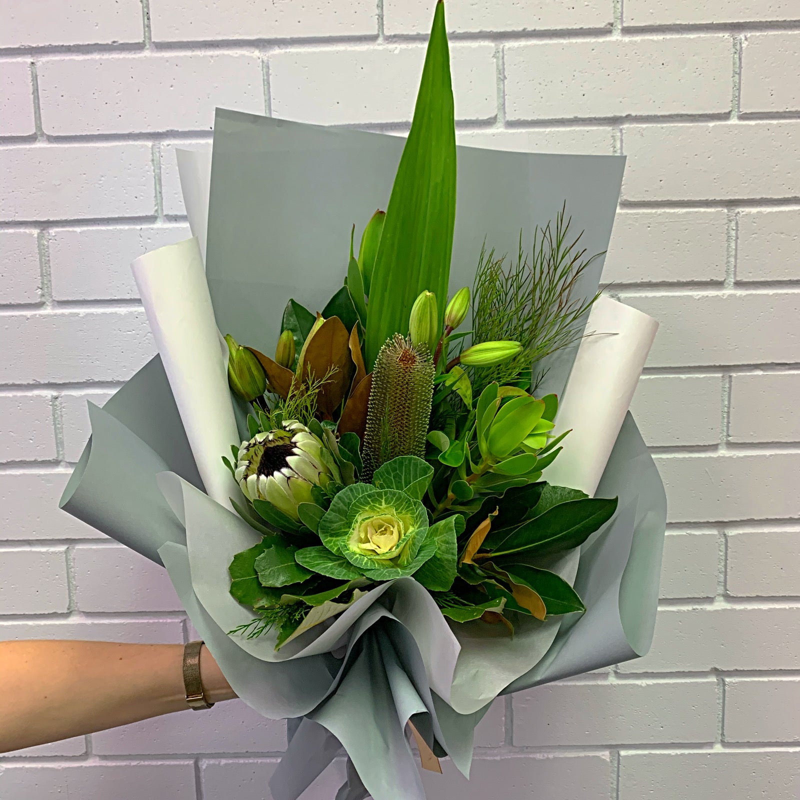 Green Flower Bouquet. Yamba Florist. Grafton Florist. Maclean Florist. same day flower delivery. order flowers online